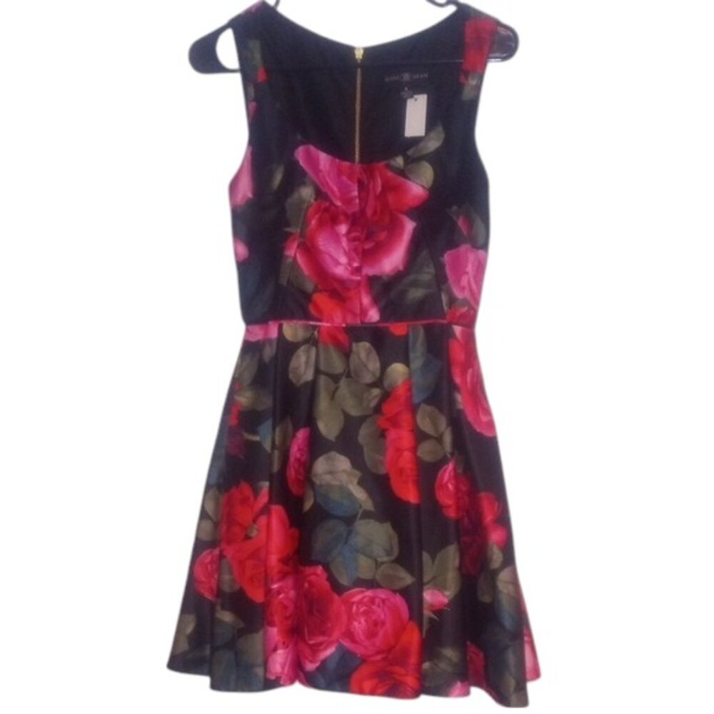 Betsy & Adam | Floral Sleeveless Dress | With Pockets| EUC | sz 4 | 16 PTP